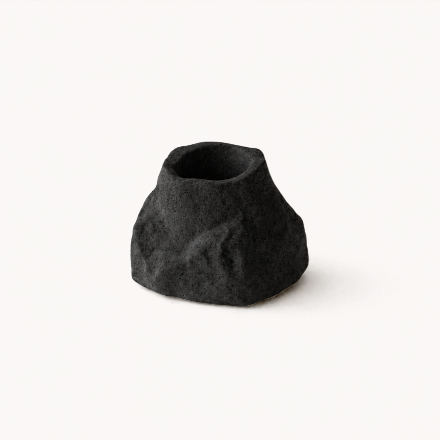 hand-poured micro concrete pen holder, almond beige stone-look finish, modern and minimalist desk organizer, stylish office decor, functional pen holder for home office, unique desk accessory, eco-friendly concrete desk storage, high-quality office supplies, contemporary home decor, versatile storage solution for pens, pencils, and office tools, sculptural office decor, perfect for desk or workspace, gift-ready pen holder, sustainable home office piece, elegant and practical desk organization, ginaladeco
