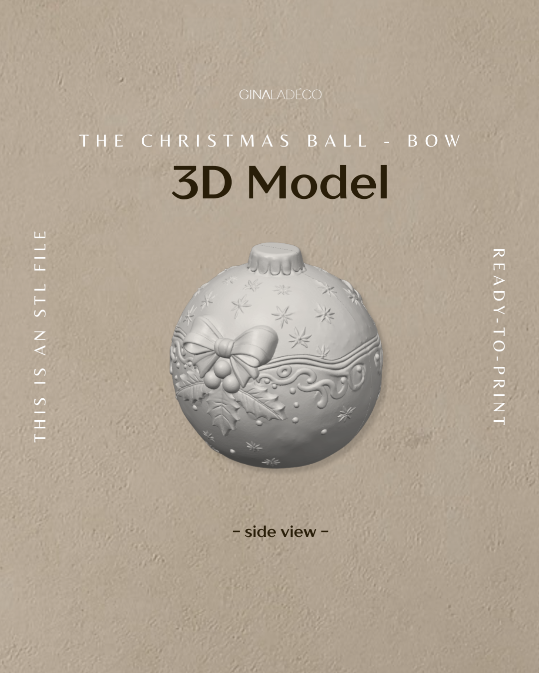 The Christmas Ball - Bow - 3D Model (STL File)