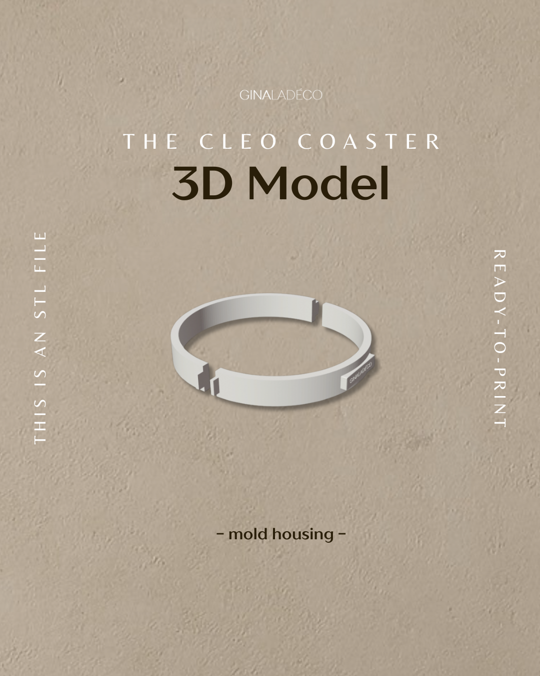 The Cleo Coaster - 3D Model (STL File)