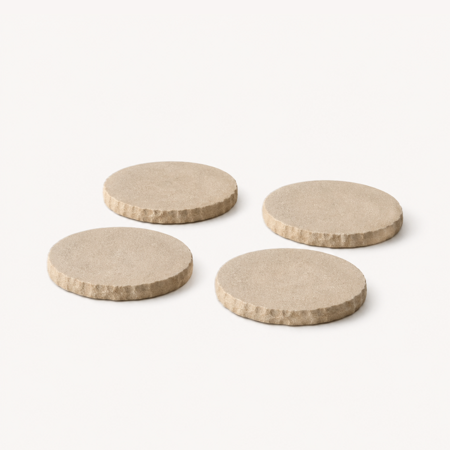 hand-poured micro concrete coasters, modern almond beige stone-look finish, minimalist drink coasters, functional and stylish drink accessories, high-quality concrete home decor, eco-friendly coaster set, contemporary table decor, unique coasters for home, sustainable coasters for drinks, premium concrete drinkware, handmade coasters for dining or living room, versatile coaster set for glass, mug, or cup, perfect gift for home decor lovers, elegant and durable home accessories, ginaladeco